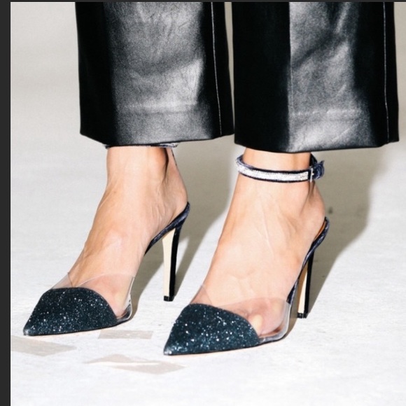 Self-portrait Mika crystal embellished sparkle glitter pointy toe heels - Picture 4 of 12